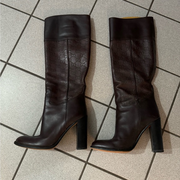 COPY - GUCCISSIMA 85th Anniversary Tall Boots BEAUTIFUL Brown - Picture 3 of 7